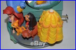 Wonderful World of Disney Musical Bookend Snow Globes, Through the Years AS IS