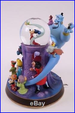 Wonderful World of Disney Sorcerer Mickey Genie Light Up Musical Snow Globe