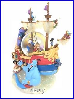 World of Disney Magical Gathering Ship A Whole New World Musical Snow Globe