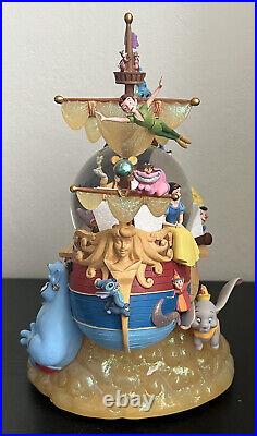 World of Disney Magical Gathering Ship A Whole New World Musical Snow Globe &Box